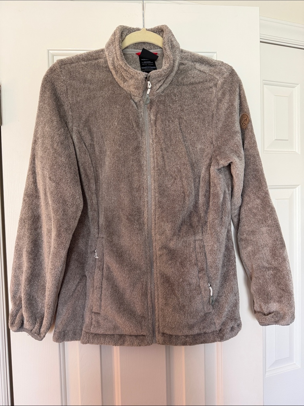 Gerry Weber Plush Full‑Zip Teddy Jacket - Taupe